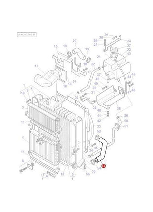 Massey Ferguson - Bottom Radiator Hose - 3801168M1 - Farming Parts