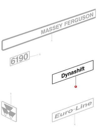 Massey Ferguson - Dynashift Decal - 3618337M1 - Farming Parts