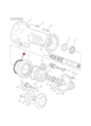 Massey Ferguson - Cork Gasket - 184182M3 - Farming Parts