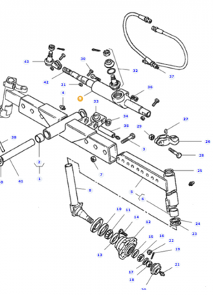 Massey Ferguson - Steering Cylinder - 3773713M91 / 3763762M91 - Farming Parts