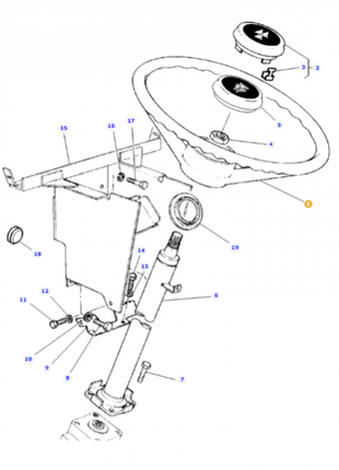 Massey Ferguson - Steering Wheel - 3774930M1 - Farming Parts