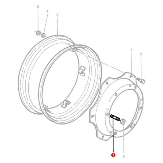 Massey Ferguson - Front Wheel Stud - 3384595M2 - Farming Parts