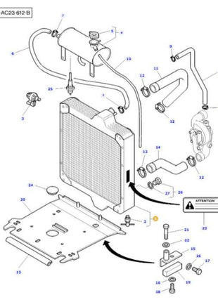 Massey Ferguson - Cooler - 3777264M3 - Farming Parts