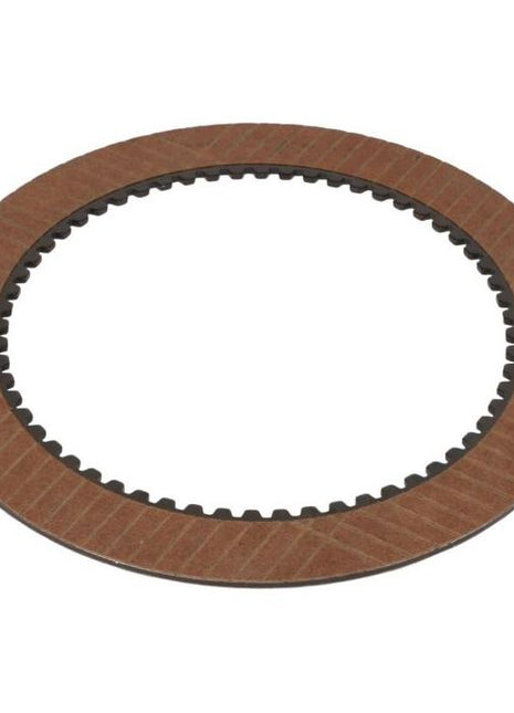 A circular metal disc featuring a smooth outer edge and small teeth along the inner edge, commonly used in Massey Ferguson MF tractor models. This product is identified as the Massey Ferguson - Disc - 3779324M2, under the brand name AGCO.