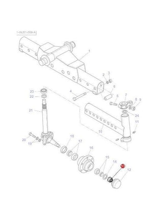 Massey Ferguson - Nut Stub Axle - 3907654M1 - Farming Parts