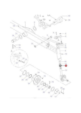 Massey Ferguson - Washer Stub Axle - 049730P1 - Farming Parts