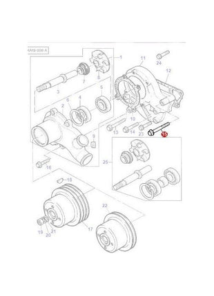 Massey Ferguson - Stud Thermostat Housing - 3637048M1 - Farming Parts