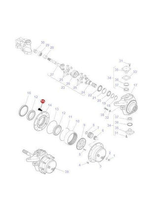 Massey Ferguson - Front Wheel Stud - F411301021290 - Farming Parts