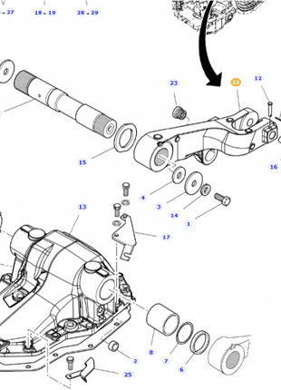 Massey Ferguson - Lift Arm R/H Side - 3796039M3 - 3796039M4 - Farming Parts