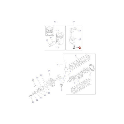 Massey Ferguson - Bolt Conrod - 4224864M1 - Farming Parts