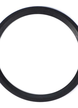 A black rubber O-ring, known as the Massey Ferguson - Gasket - 380021X1 by AGCO, often utilized as a wet clutch strainer gasket, on a white background. Ideal for many Massey Ferguson models where genuine gaskets are required.