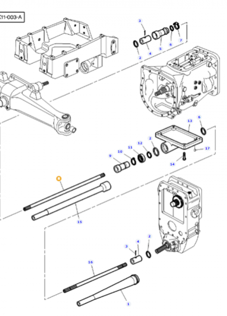 Massey Ferguson - Drive Shaft - 3800247M1 - Farming Parts