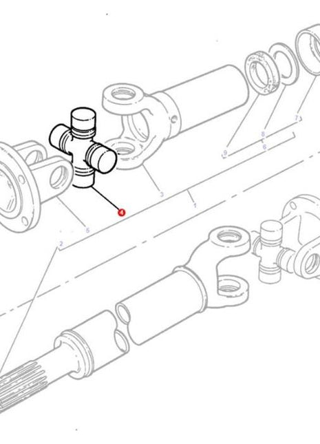 Massey Ferguson - Crosspiece Drive Shaft - 3475808M1 - Farming Parts