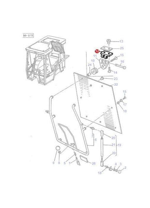 Massey Ferguson - Rear Window Hinge - 3301221M2 - Farming Parts