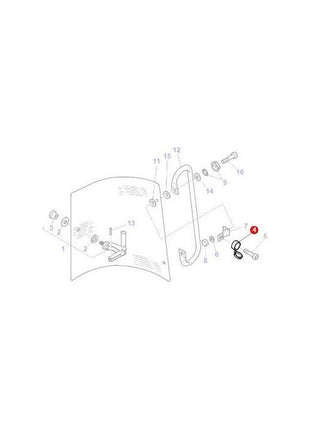 Massey Ferguson - Screw Cap Window Mechanism - 3902129M1 - G481810012010 - Farming Parts