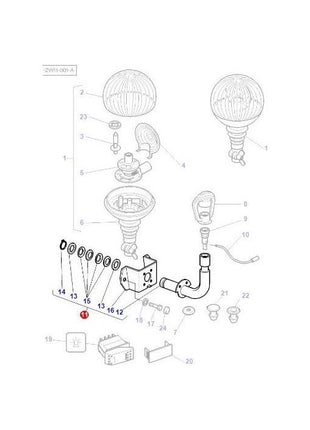 Massey Ferguson - Beacon Bracket - 3778093M91 - Farming Parts