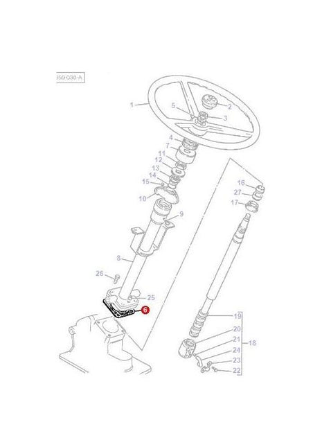 Massey Ferguson - Gasket Steering Box - 1893620M1 - Farming Parts