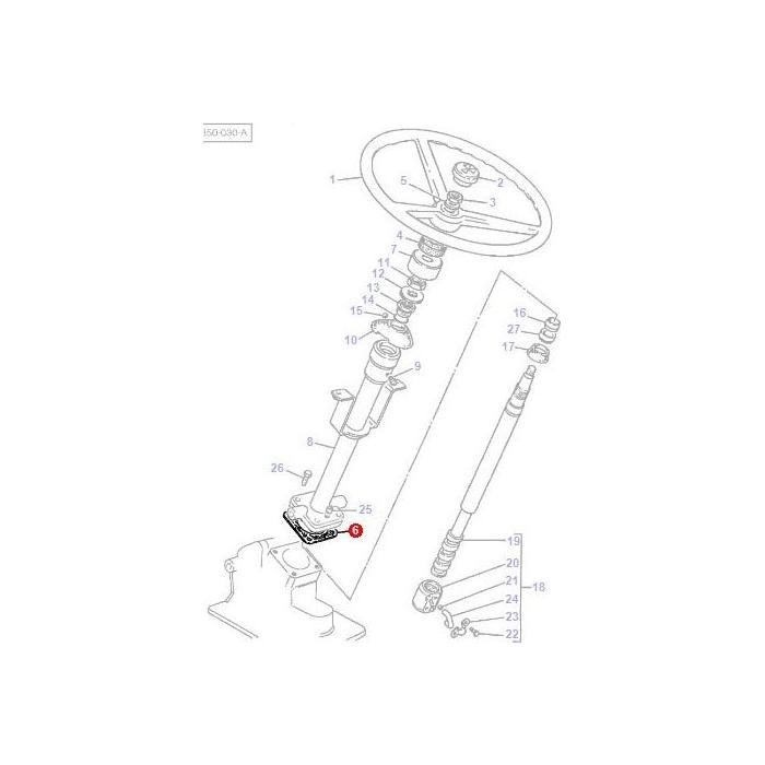 Massey Ferguson - Gasket Steering Box - 1893620M1 - Farming Parts