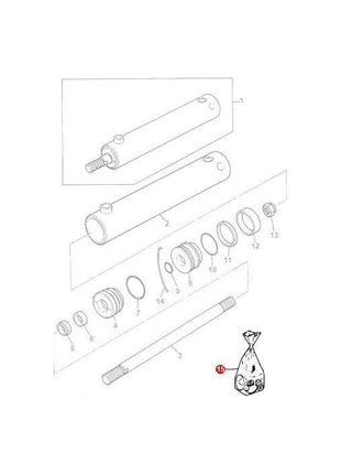 Massey Ferguson - Seal Kit Steering Cylinder - 3484807M91 - Farming Parts