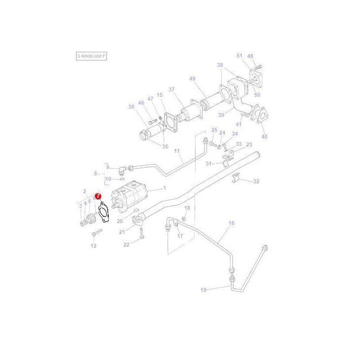 Massey Ferguson - Gasket - 1687018M2 - Farming Parts