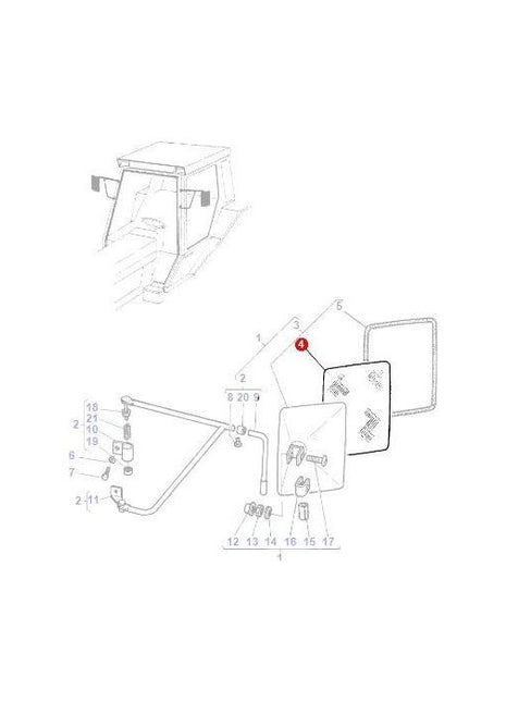 Massey Ferguson - Mirror Glass - 3104956M1 - Farming Parts