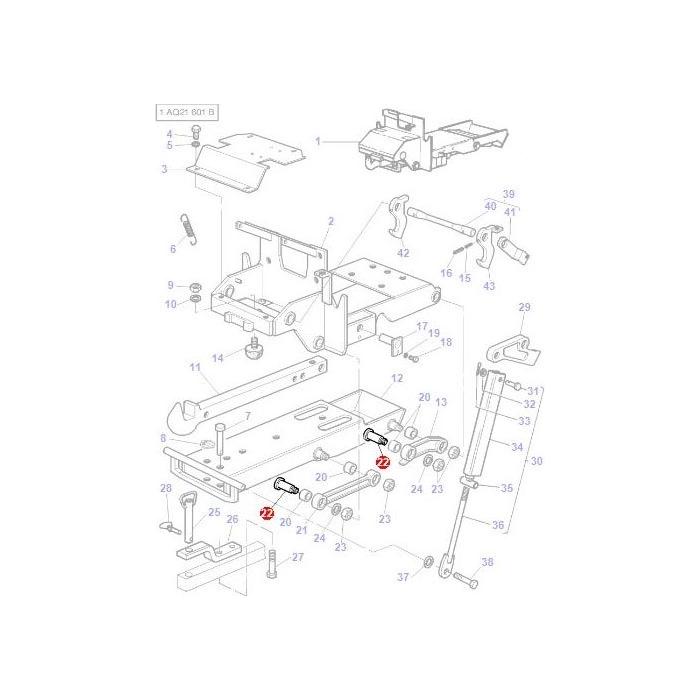 Massey Ferguson - Clevis Pin - 3900898M1 - Farming Parts