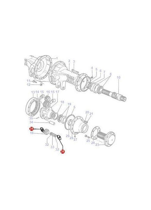 Massey Ferguson - Washer - 184441M1 - Farming Parts