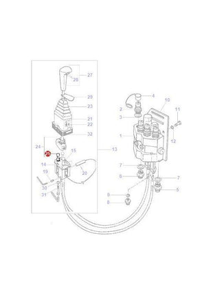 Massey Ferguson - Pivot Cable Control - AL5020374 - Farming Parts