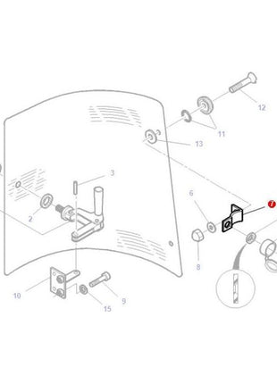 Massey Ferguson - Hinge Side Window Mechanism - 3902128M1 - Farming Parts