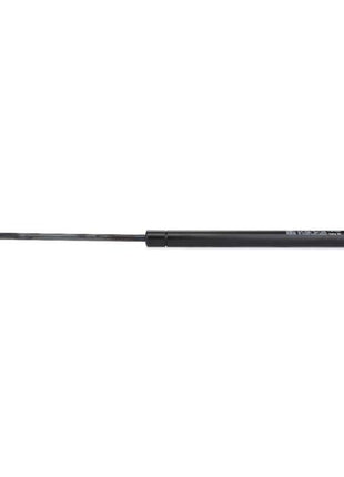 A black Gas Strut with mounting brackets on both ends, compatible with Massey Ferguson machinery, is showcased against a white background. This specific model is the Massey Ferguson - Door Strut - 3904695M1 from AGCO.