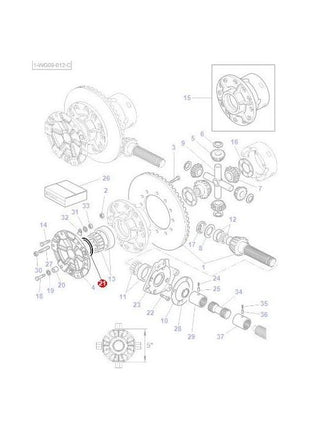 Massey Ferguson - Shim Differential - 3796043M1 - Farming Parts