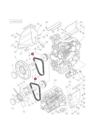 Massey Ferguson - Fan Belt - 4274692M91 - Farming Parts