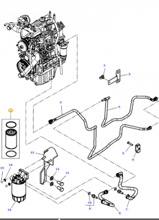 Massey Ferguson - Fuel Filter Element Kit - 3909638M1 - Farming Parts