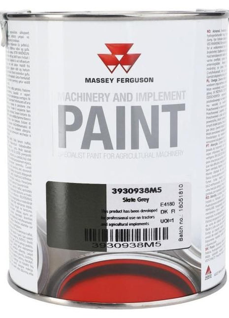 Massey Ferguson - Slate Grey Paint 1lts - 3930938M5 - Massey Tractor Parts