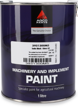 Massey Ferguson - Satin Black Paint 1lts - 3931300M5 - Massey Tractor Parts