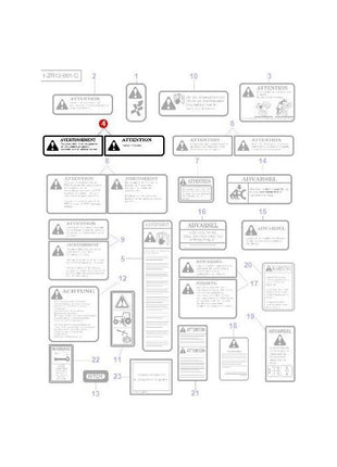 Massey Ferguson - Decal Safety - 3595678M1 - Farming Parts