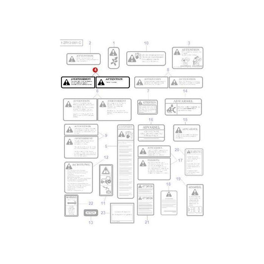 Massey Ferguson - Decal Safety - 3595678M1 - Farming Parts