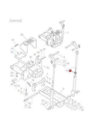 Massey Ferguson - Nut Hitch Rod - 3792081M1 - Farming Parts