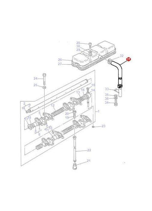 Massey Ferguson - Breather Pipe - 740497M1 - Farming Parts