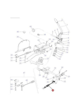 Massey Ferguson - Foot Throttle Cable - 3759025M91 - Farming Parts