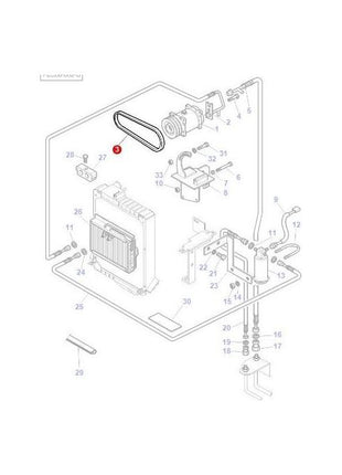 Massey Ferguson - Belt Air Conditioner - 3582952M1 - Farming Parts