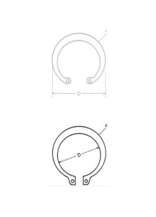 Massey Ferguson - Circlip External 38mm - 70930750 - Farming Parts