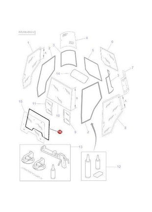 Massey Ferguson - Door Seal - 4291307M1 - Farming Parts