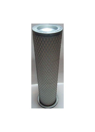 The AGCO Massey Ferguson Filter Air Inner - 70257029 boasts a cylinder-shaped design with a perforated metal outer layer and an internal mesh-like structure, making it ideal for Massey Ferguson equipment.