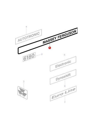 Massey Ferguson - Decal Right Hand - 3714213M1 - Farming Parts