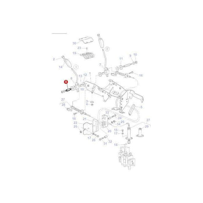 Massey Ferguson - Clevis Pin 53mm - 3712956M3 - Farming Parts