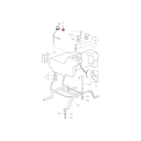 Massey Ferguson - Gasket Sender Unit - 1617869M2 - Farming Parts