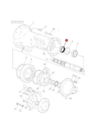 Massey Ferguson - Seal - 1860954M1 - Farming Parts