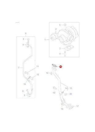 Massey Ferguson - Gasket Turbo Pipe - 4227348M1 - Farming Parts