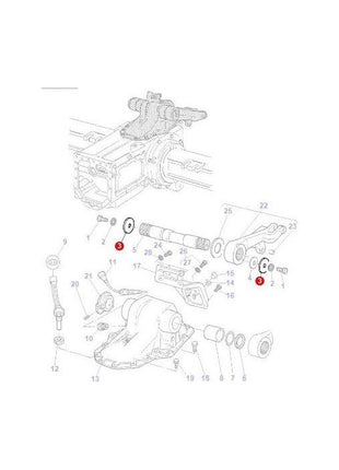 Massey Ferguson - Washer Lift Shaft - 3793507M1 - Farming Parts